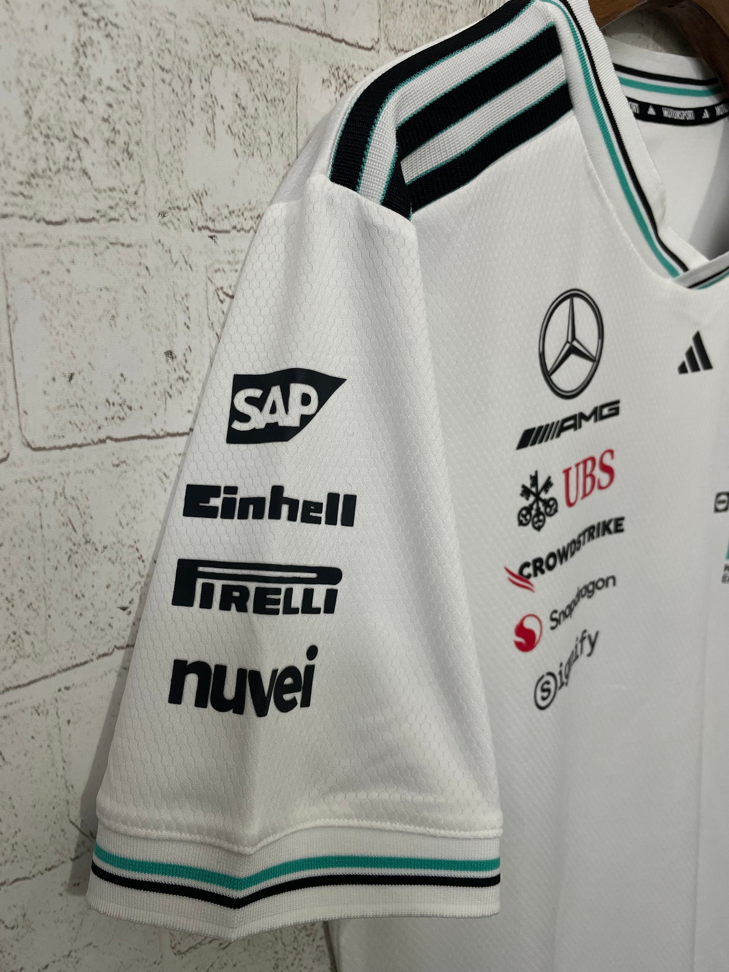 Mercedes AMG Petronas adidas F1 2025 Team Driver T-Shirt - White