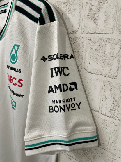 Mercedes AMG Petronas adidas F1 2025 Team Driver T-Shirt - White
