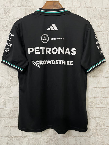 Mercedes AMG Petronas adidas F1 2025 Team Driver T-Shirt - Black