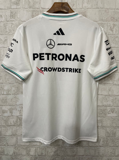 Mercedes AMG Petronas adidas F1 2025 Team Driver T-Shirt - White
